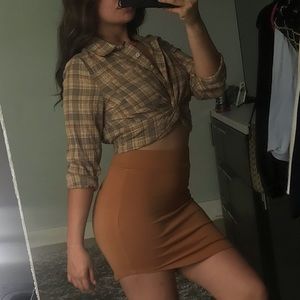 Flannel crop top